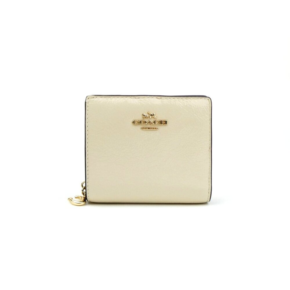 Coach Pearl Crinkle Patent Leather Snap Wallet NWT CW790